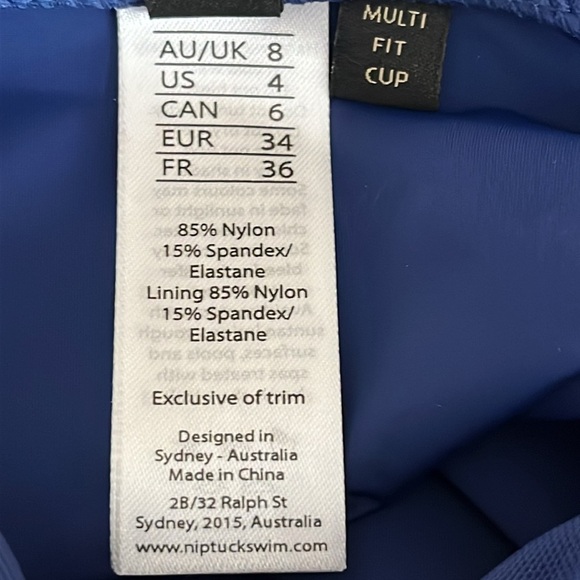 Niptuck Swim Joanne Multi-Fit Cup One Piece Swimsuit in Navy - NEW - Size 4 - Picture 6 of 10